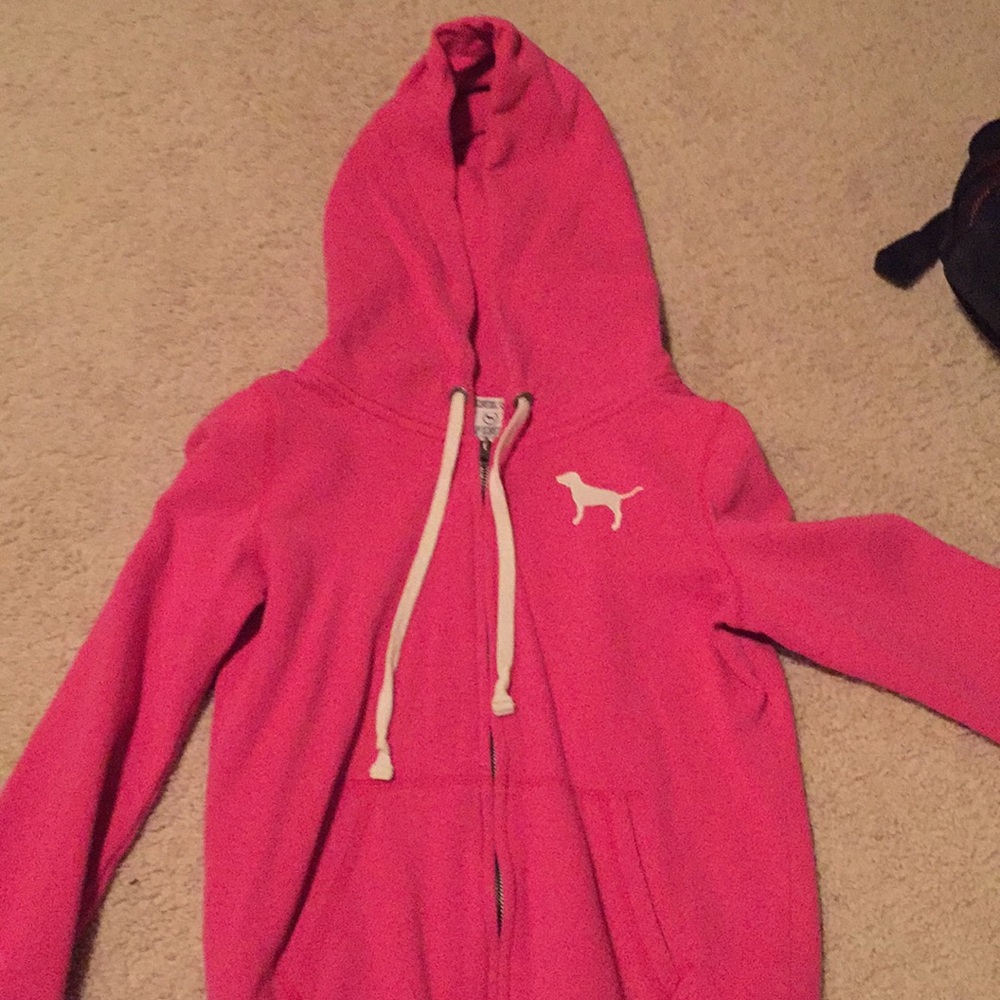 Pink zip up hoodie